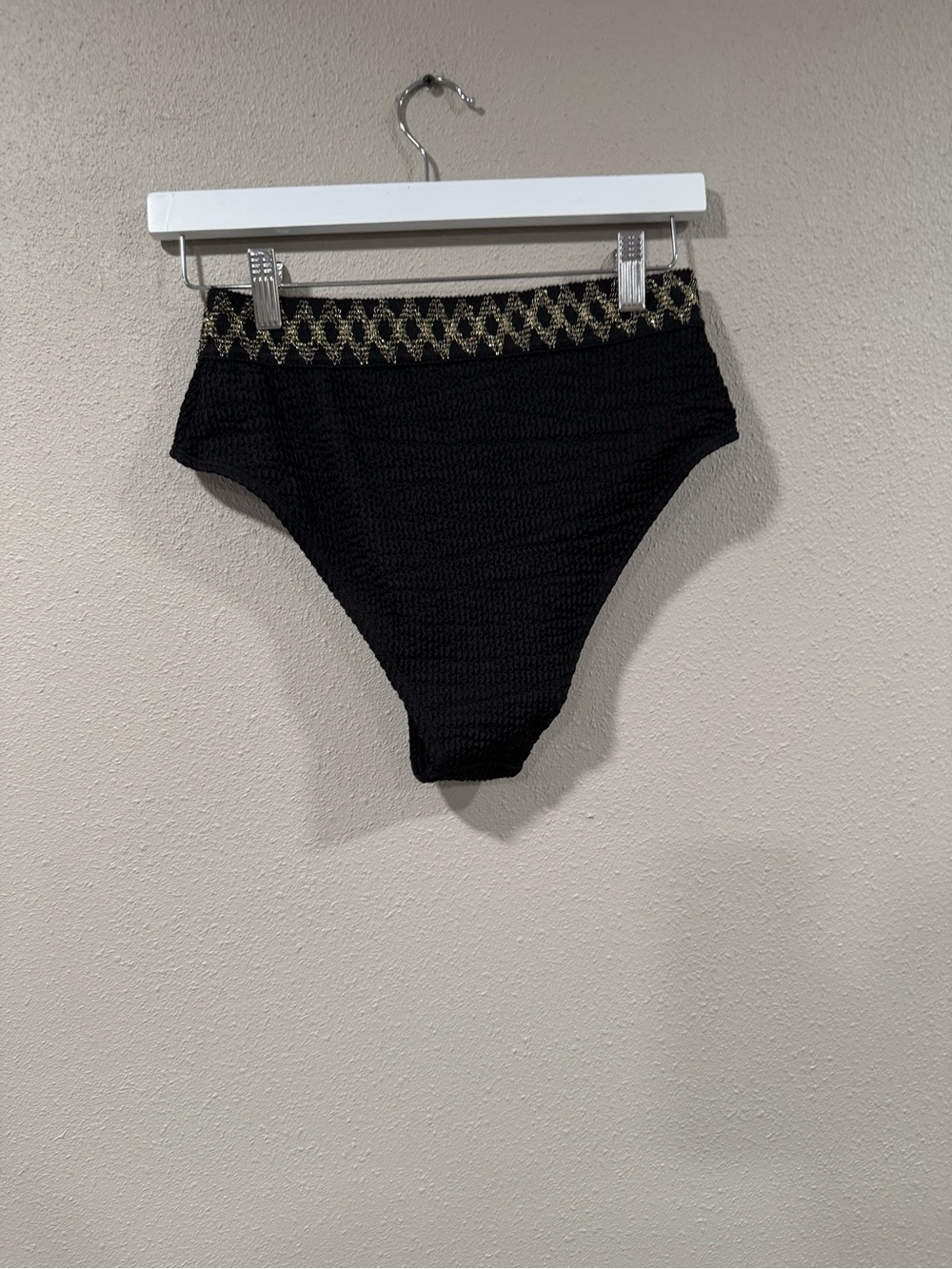 Cupshe Ribbed Swim Set with Gold Glitter - Picture 6 of 8
